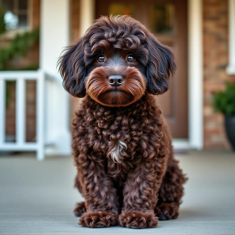 Coco, a 6 years old cockapoo groomed by K-Pup in Saco, Maine