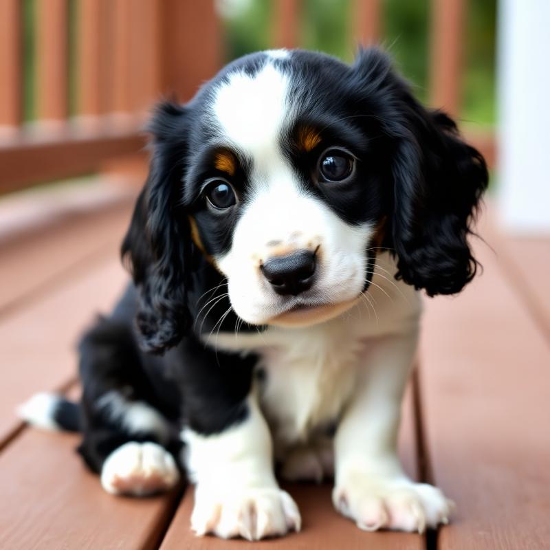 Domino, a 6 months old cocker spaniel groomed by K-Pup in Goose Rocks Beach, Maine