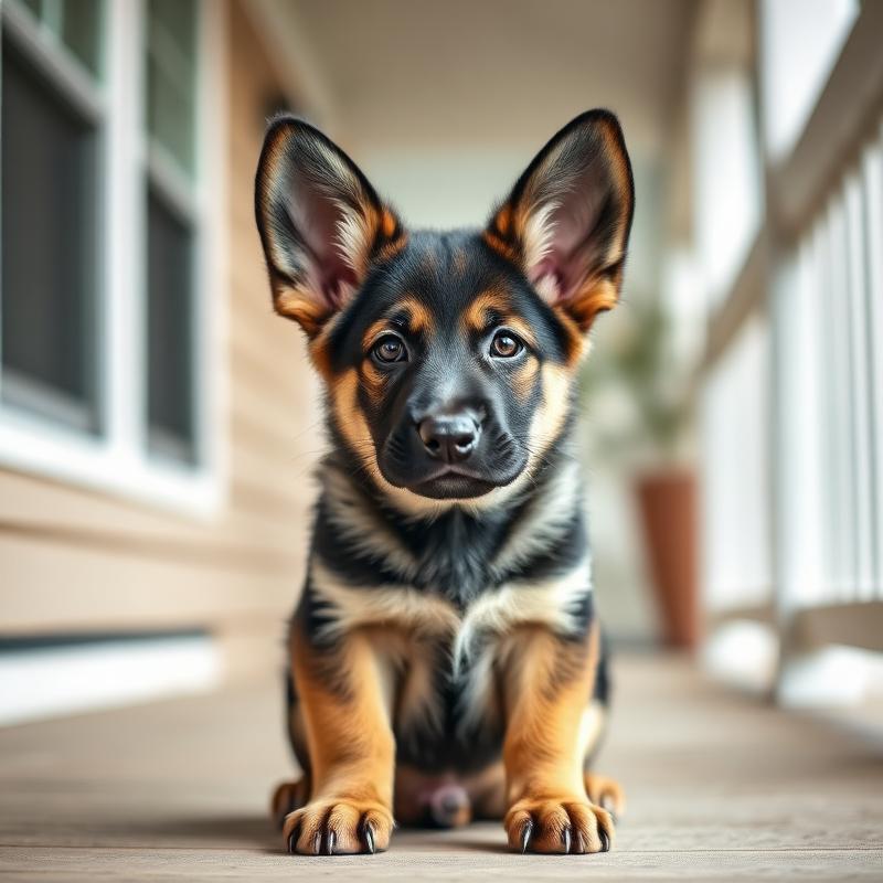 Nova, a 7 months old german shepherd groomed by K-Pup in Wells, Maine