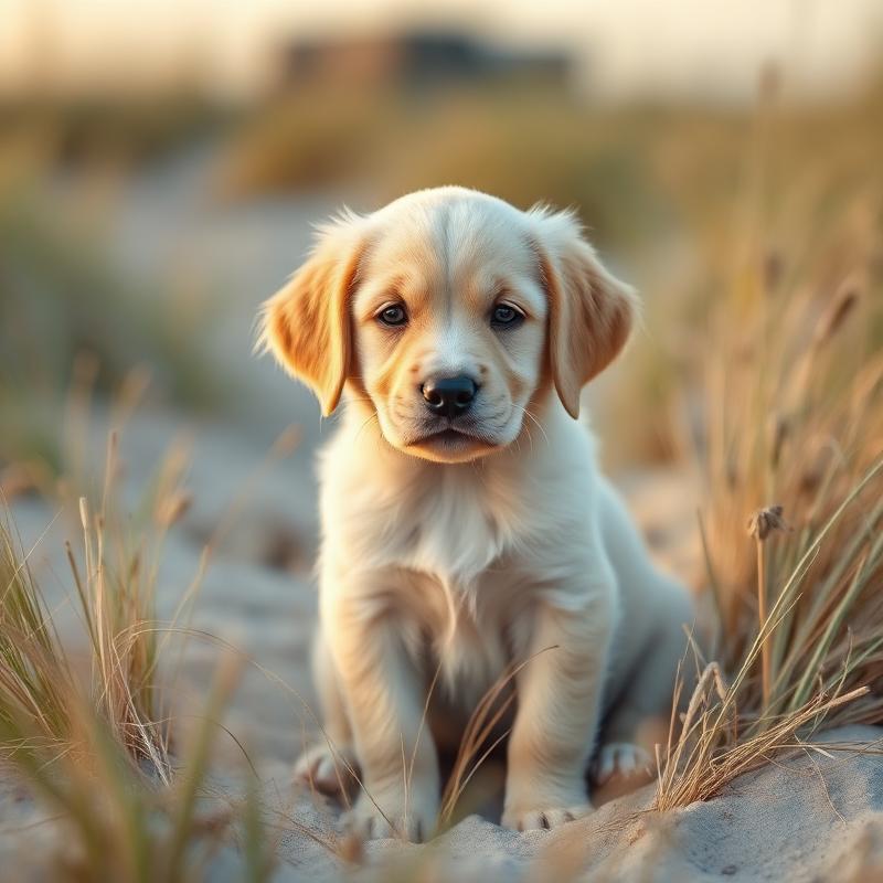 Tucker, a 10 months old golden retriever groomed by K-Pup in Arundel, Maine