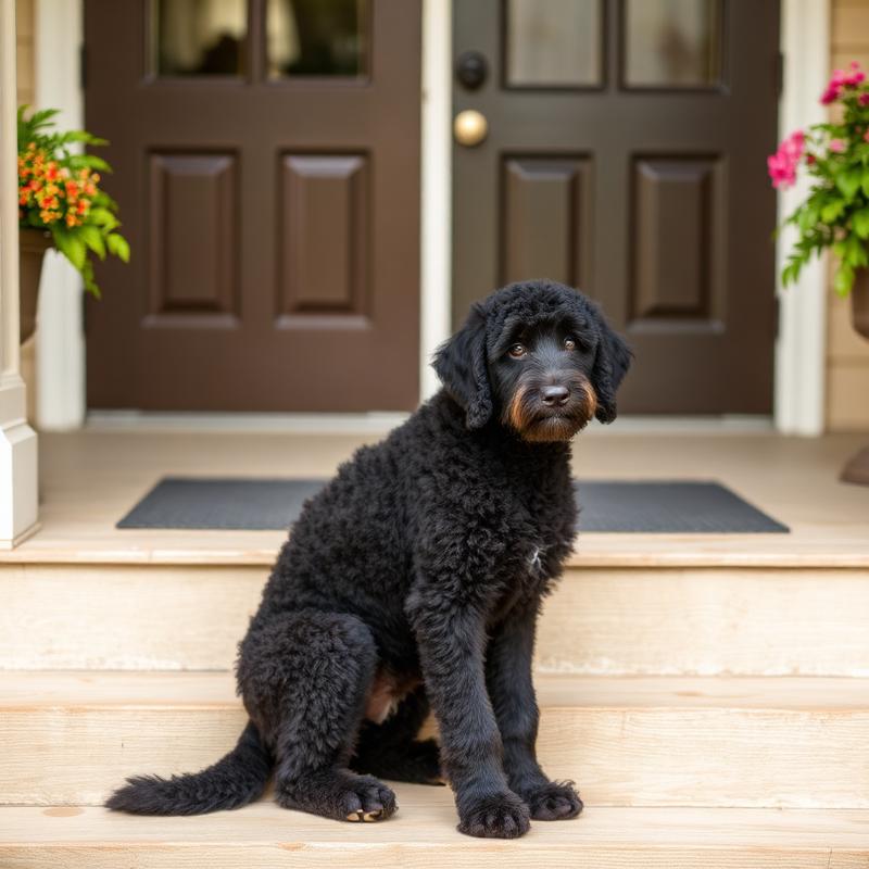 Duke, a 11 years old labradoodle groomed by K-Pup in Saco, Maine