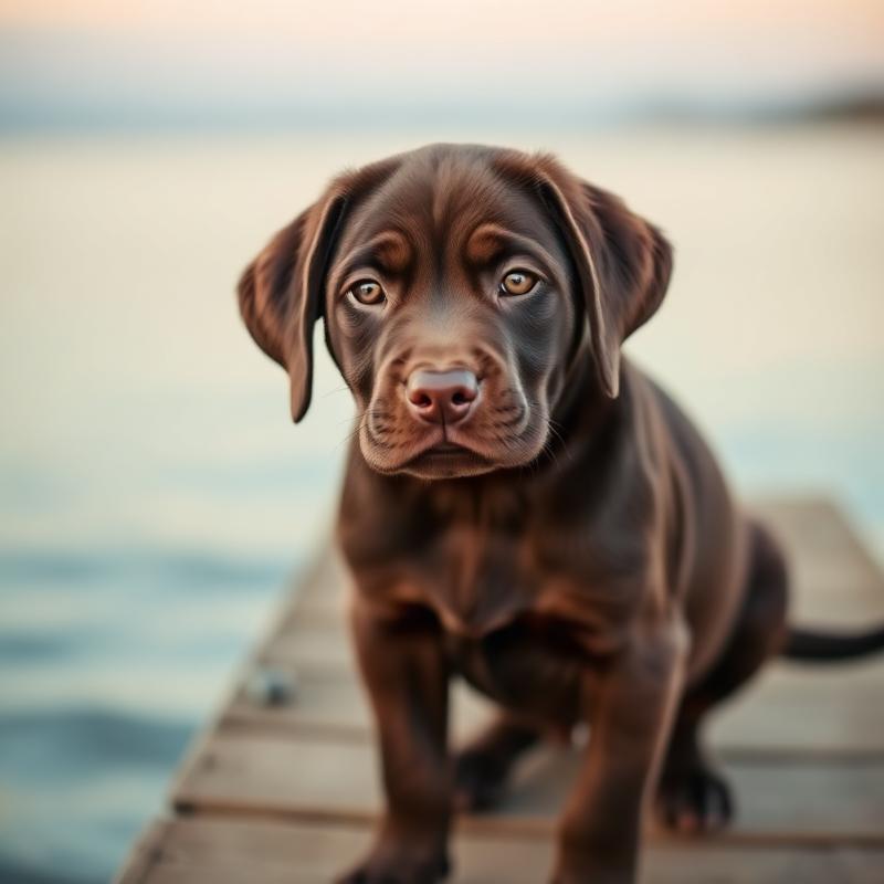 Cocoa, a 8 months old labrador retriever groomed by K-Pup in Saco, Maine