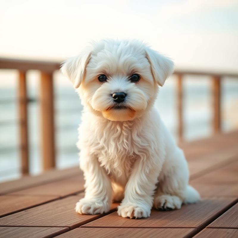 Pearl, a 4 years old maltipoo groomed by K-Pup in Kennebunkport, Maine