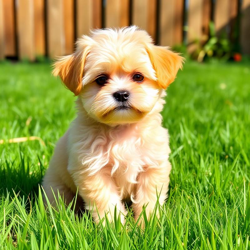 Butter, a 1 year old maltipoo groomed by K-Pup in Saco, Maine