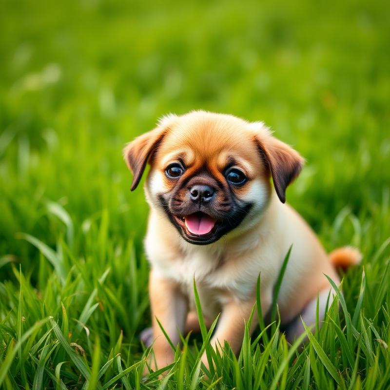 Meatball, a 6 years old puggle groomed by K-Pup in Biddeford, Maine