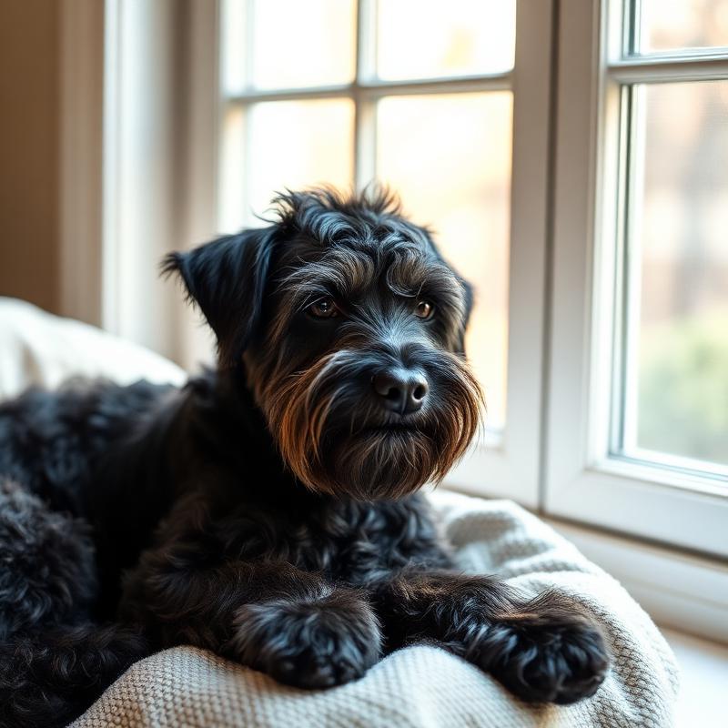 Moose, a 10 years old schnoodle groomed by K-Pup in Old Orchard Beach, Maine