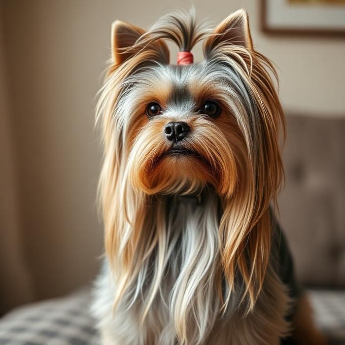 Duchess, a 6 years old Yorkie groomed by K-Pup in Kennebunkport, Maine